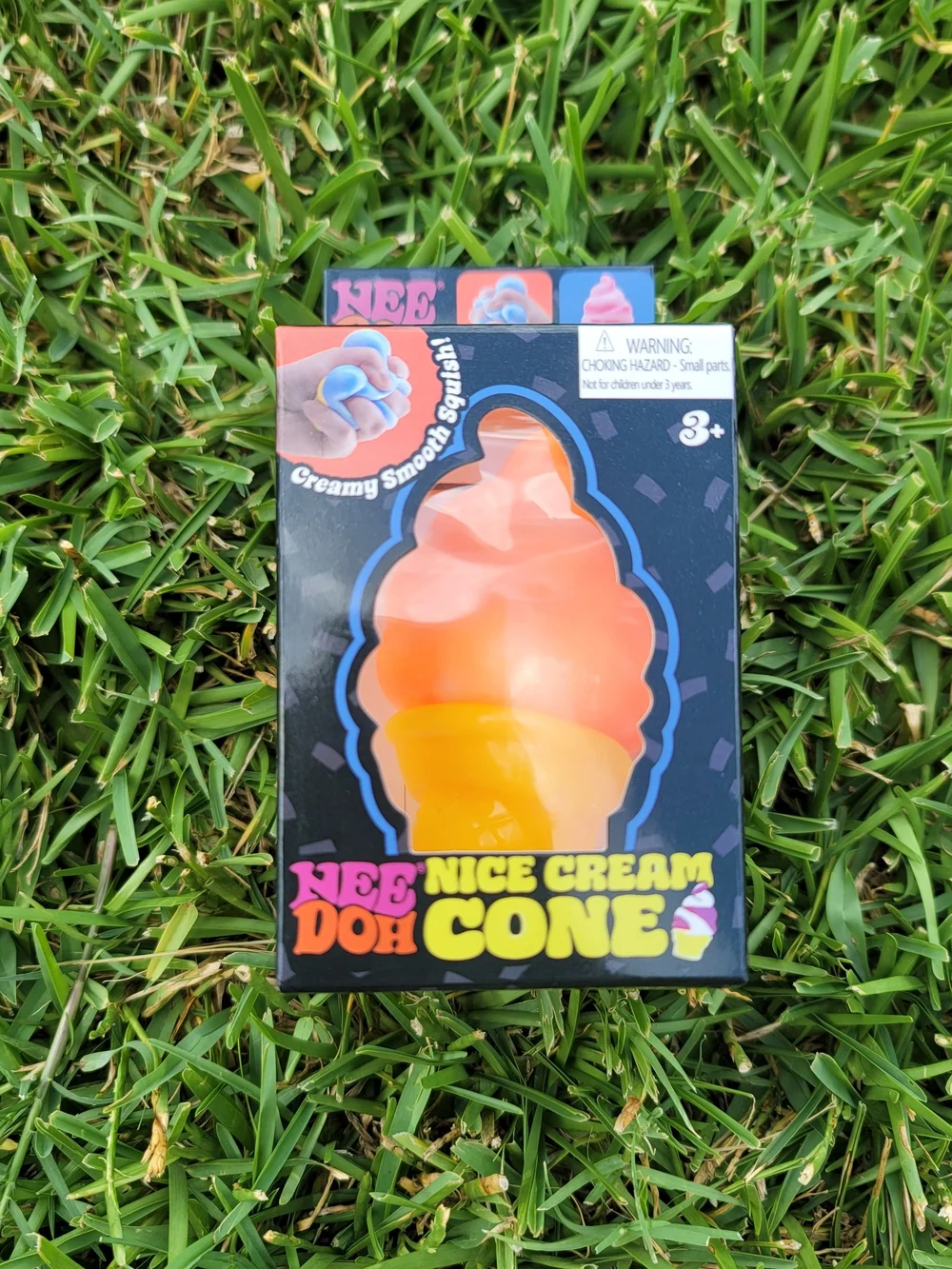 Nee Doh Nice Cream Cone Kids Squishy Toy - Orange & Yellow